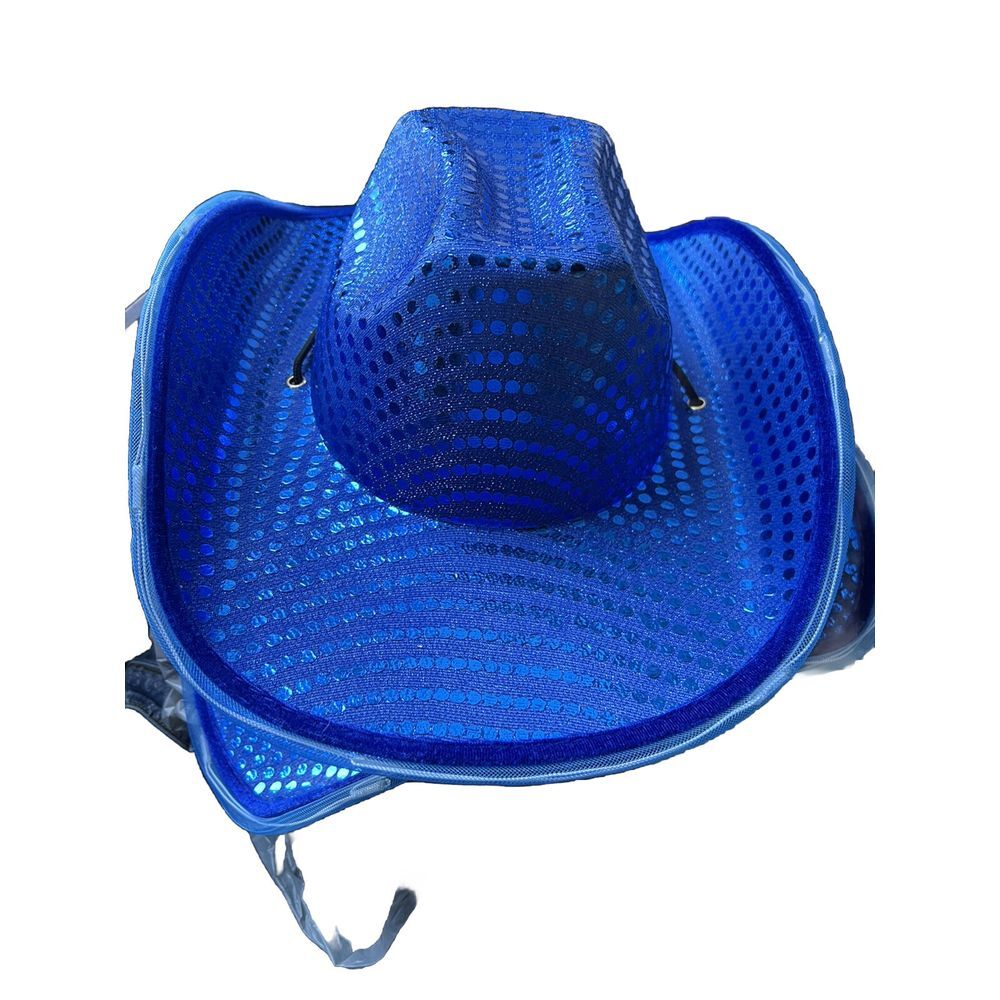 Funcredible Space Cowgirl Hat | Blue Light Up Cowboy Hat